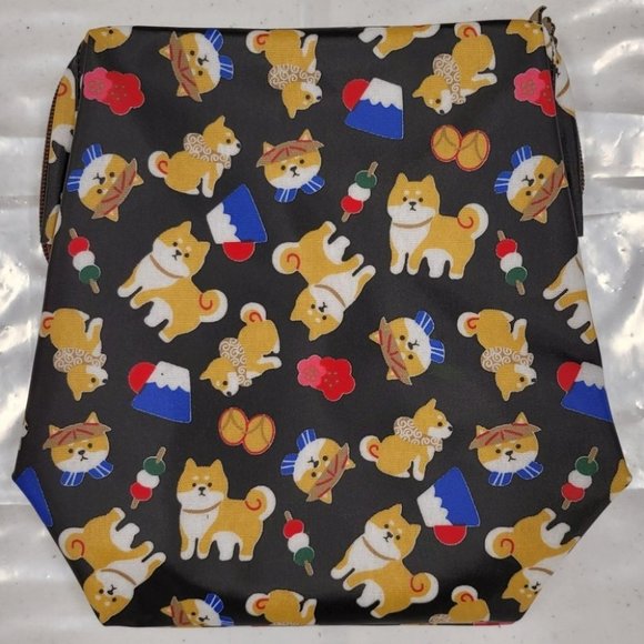 Waterproof Shiba Large Opening Makeup Cosmetic Bag - Picture 9 of 15